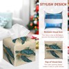 Ocean Sea Turtle Tissue Box Holder, Leather Tissue Box Cover