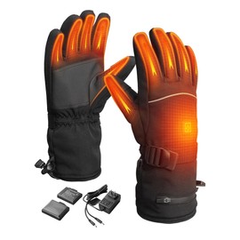 Lithlabo Heated Gloves for Men Women, 7.4V Rechargeable Electric Heated Gloves for Winter Arthritis Hands Motorcycle Riding