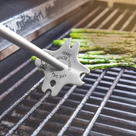 The Sage Owl Barbecue Grill Cleaning Kit for Hot Grills - for Grill Aficionados. Stainless Steel Bristle Free Grill Scraper Tool with a 17" Long Handle, Best BBQ Cleaner.