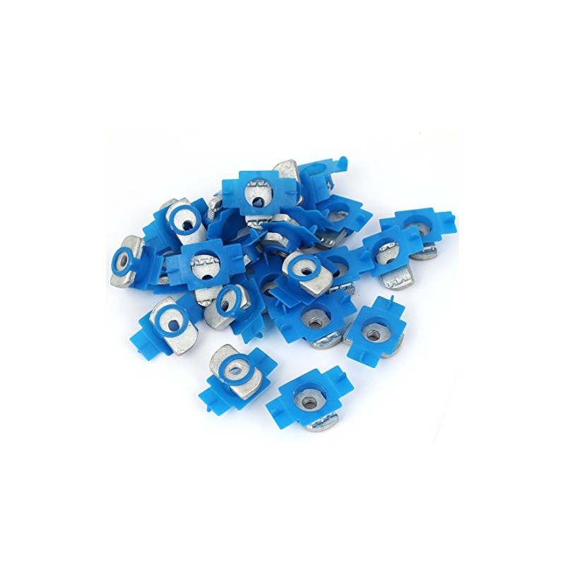 Sourcingmap M8 Plastic Cover Plain Channel Nuts 25pcs for Unistrut