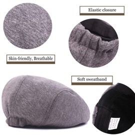 DOOVID Men's Newsboy Cap Retro Classic Beret Ivy Irish Gentleman Hat Cabbie Flat Cap 1pc Green One Size