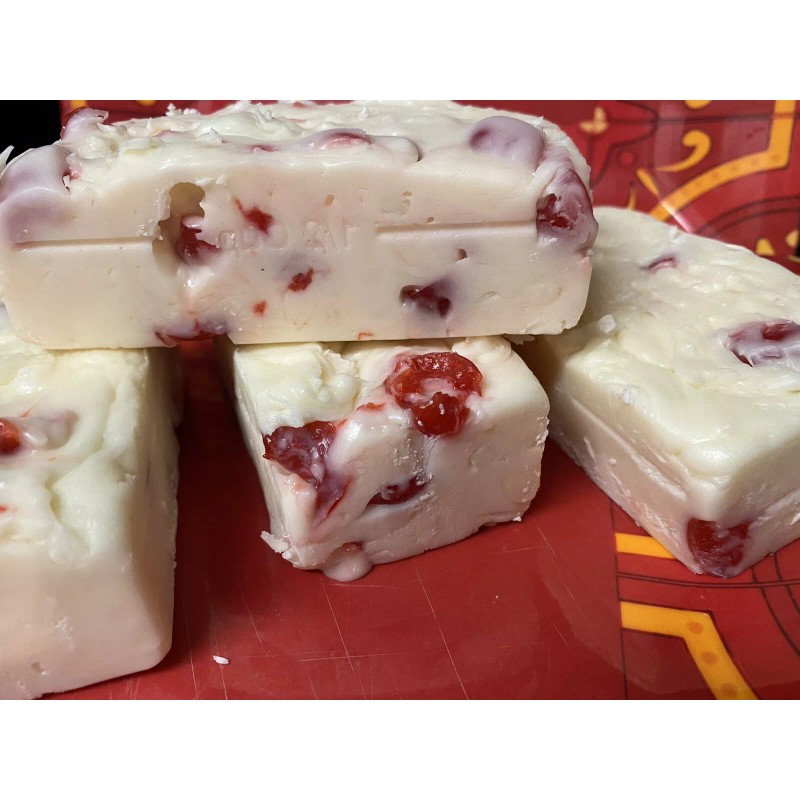 Homemade Cherry Coconut White Chocolate Fudge 1/2 pound **made Fresh