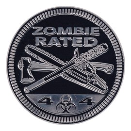Badge Glow “Zombie Rated” Metal Automotive Badge Specifically Designed for The Jeep Wrangler or Cherokee ~ Stick it Anywhere!