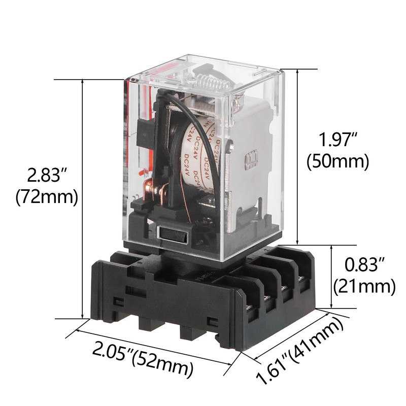 Weasch Power Relay MK2P-I, AC 110V Coil, DPDT, 8 Pin,