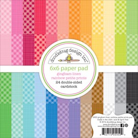 DOODLEBUG Ging Paper Pad 6x6 Gingham Linen Petite