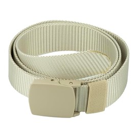 Tactical Nylon Belts for Men, Work Belt Adjustable Slide Plastic Buckle Web Canvas Belt for Outdoor, Airport friendly 2033-Beige