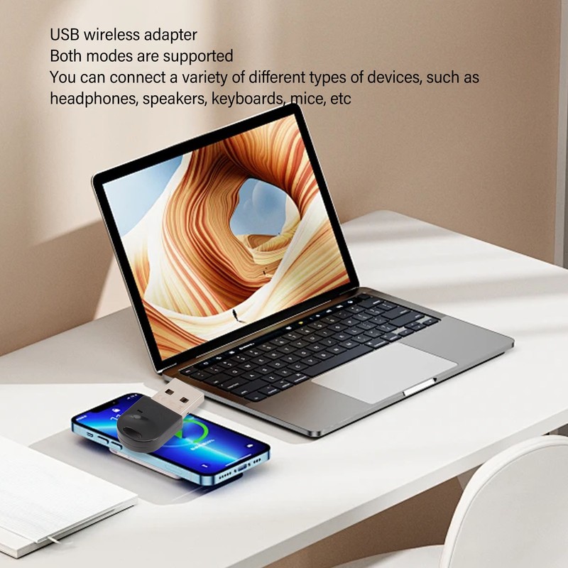 USB Bluetooth 5.3 Adapter for PC Dual Mode Fast Transmission