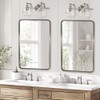 ANDY STAR Brushed Nickel Bathroom Light Fixture, 2 Light Bathroom