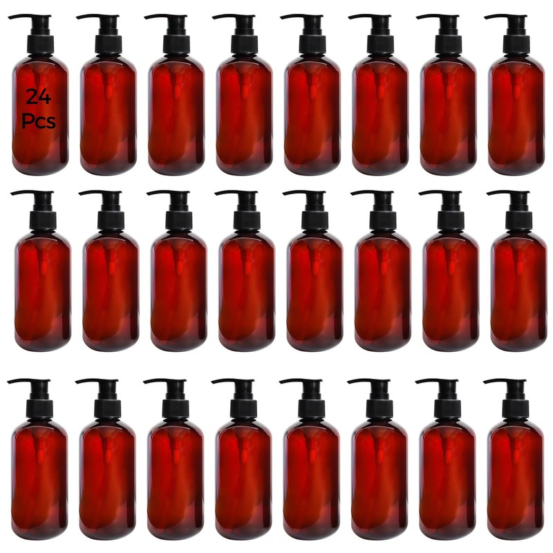 24 Pcs Empty Lotion Bottles with Pump 8oz - Refillable