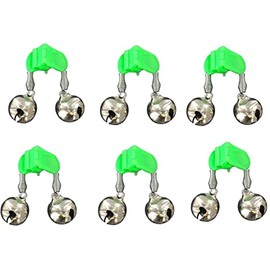 Set: 6 eel bite alarms catfish alarm with glow light holder with Petri Heil! Sticker.