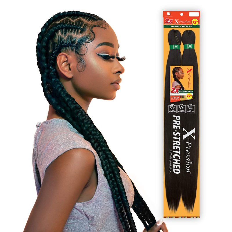 Sensationnel Crochet Braids African Collection 2X X-Pression Pre-Stretched Braid 72"