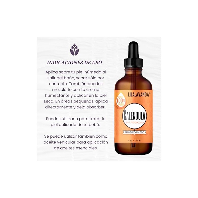 LilaLavanda – Aceite de Caléndula Macerado en Chabacano – 118