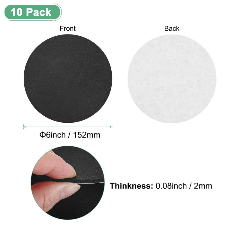 M METERXITY 10-Pack Lamp Base Felt, 6 Inch Dia. 2mm