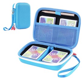 ProCase Hard Playing Card Game Carrying Case, Travel Storage Box Holds 300+ Trading Cards, Bag Holder for Classic Board Game UNO, Five Crowns，SKYJO, PlayMonster and More (Case Only) -Blue