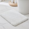 Disolla Small Bathroom Rugs 17x24 Non Slip White Fluffy Bath