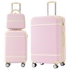 Merax Luggage Set, 2 Piece Luggage with Cosmetic Case, Vintage