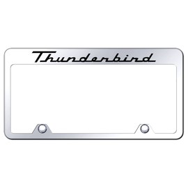 Au-TOMOTIVE GOLD Laser Etched Logo Stainless Steel Truck License Plate Frame for Ford Thunderbird (Chrome)