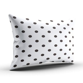 Healbrighting Pillow Cases Polka Dot Black and White Home Decorative Pillowcase King 20 x 36 Inch One Side Pattern Throw Pillow Covers