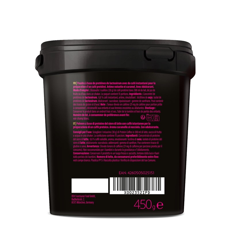 GymQueen GymQueen Proteinkaffee Hazelnut Caramel 450g, High-Protein Kaffee, 20g Eiwei?