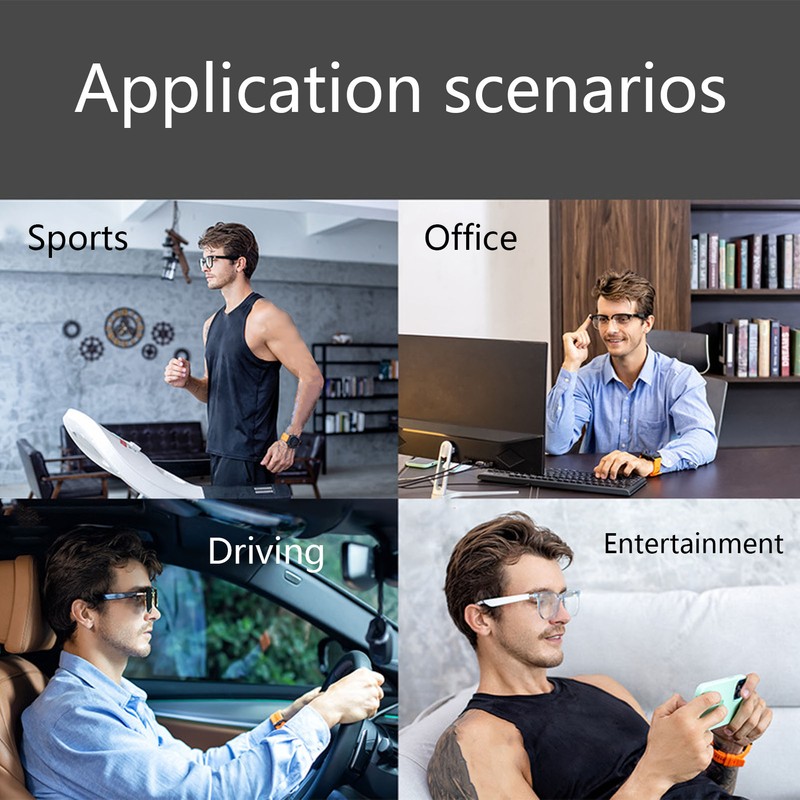 MX10 Smart Glasses Fashionable Waterproof Prevent Blue Light Multifunctional Wireless