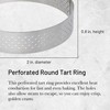 De Buyer Tart Ring with Perforated Straight Rim Stainless Steel,