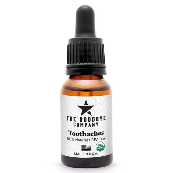 Toothache Pain Relief - USDA Organic w/Clove Bud Oil, Peppermint Oil; Homeopathic Remedy for Tooth Pain Made from Essential Oils and Omega 9; Relieves Mouth Pain and Reduces Inflammation