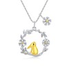 Rabbit Necklace 925 Sterling Silver Bunny Necklaces Daisy Necklace Animal