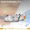 WEELMOTO for 2000-2001 Toyota Camry Headlight+Amber Corner Lamps,Headlights Assemblies Compatible