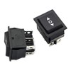 RuiLing 5pcs KCD4 Square Rocker Switch 6Pin ON-Off-ON 3-Position Black