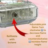NIVEK Transparent Lighter Light Up Lighter Pink Flame Torch Refillable