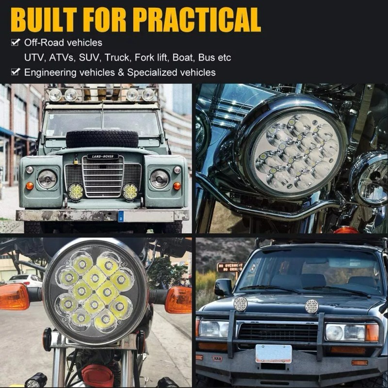 Pro Form 4pc 6" Round LED Off road Pod Lights