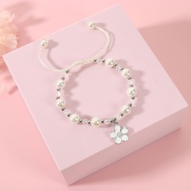 SKIRIFLA Flower Girl Proposal Gifts Thank You Being Our Flower Girl Bracelet Bridesmaid Proposal Gifts Maid Of Honor Proposal Gifts Bridesmaid Bracelets Flower Girl Gifts -Style 6