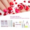 Nail Manicure Set Glitter Powder Nail Tips Brush Nail Art