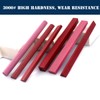 CHEERBRIGHT 6PCS 3000# Ruby Whetstone Sharpening Stone Set, Variety of