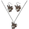 TCB Creations Eeve Character Charm Pendant Necklace And Earrings Set