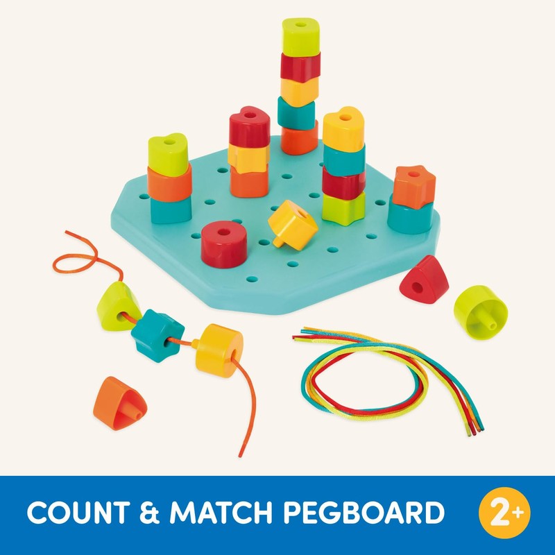 Battat Plug-in Game and Threading Game - Motor Skills Toy,