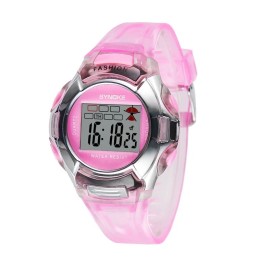 SYNOKE Children's Watch Sports Digital Watch LED Girls Boys Gift Rubber Kids Watches US - Pink