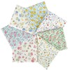 Qililandiy 7 Pcs Flower Series Fat Quarters Fabric Bundles Quilting
