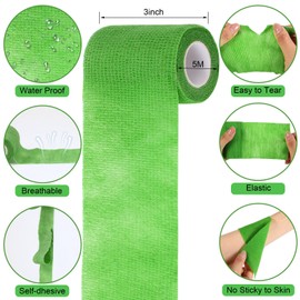 Treela 36 Pcs Self Adherent Bandage 3" X 5 Yard Wrap Breathable Cohesive Bandage Elastic Adhesive Tape for Stretch Athletic Sports Wrist Ankle(Variegated)