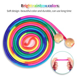 Qetlavee Children's Skipping Rope, 5 m Long Skipping Rope, Skipping Rope for Multiplayer, Children's Games for School Enrolment in School Cone, Gifts for Girls and Boys, for Children from 6, 7, 8, 9,