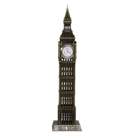 IUXROBU Big Ben Statue Metal Model London City Tour Souvenirs Gift Landmark Figurine Home Decor Decorations for Living Room Bedroom Book Shelf Table Desk Top Centerpieces (D4, Green 9.5 inch)