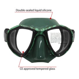 SAEKODIVE Myth Diving Mask - Anti-Fog Tempered Glass, Anti-Leak Silicone Skirt - Scuba Mask, Dive Mask, Freediving Mask, Spearfishing Mask, Snorkel Mask for Adults