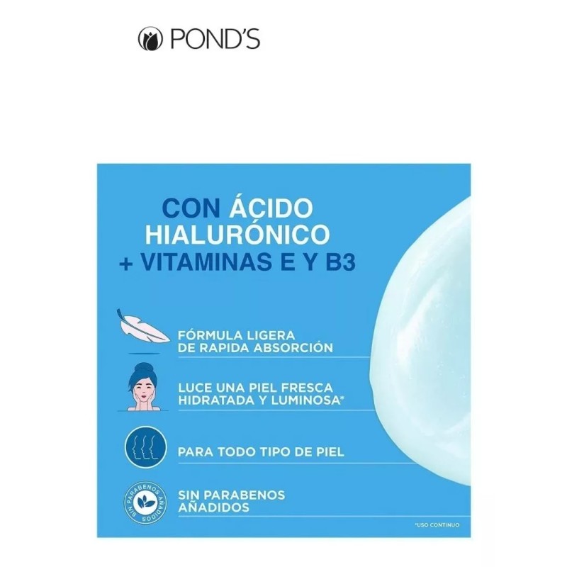Pond's Gel Hidratante Y Limpiador Facial Ácido Hialuronico Ponds