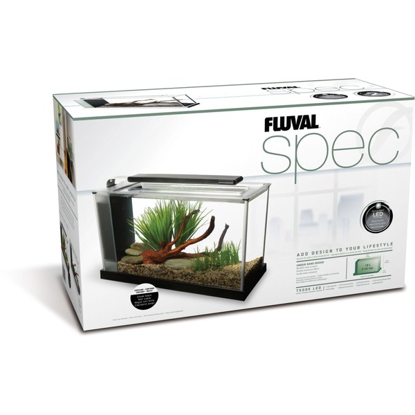 Fluval SPEC Aquarium Kit, Aquarium with LED Lighting and 3-Stage Filtration System, 5-Gallon