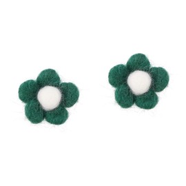 Operitacx 2St DIY-Dekorationen bastel Materialien filzkugeln Spielzeug trauzeugengeschenke Künstliche Blumen Bommelbällchen basteln Bastelzubehör Wollfilz fünfblättrige Green