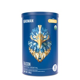 Birdman Falcon Protein Proteina Vegetal Organica En Polvo (Vegana) Certificada USDA, 22gr Proteina por porción, Sin inflamacion, Sin acne, 17 Porciones Sabor Vainilla | 17 servicios | 510gr