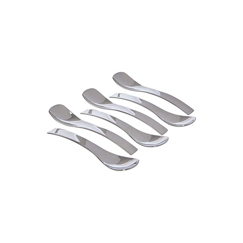 Guzzini - Gocce, 6 Dessertlöffeln 10,5 cm - Silber, 2,3