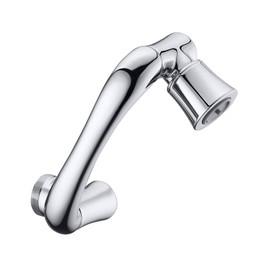 BAGNOLUX Brass 1080° Swivel Faucet Extender for Bathroom Sink, 2 Modes Rotating Faucet Extension Spout, Universal Splash Tap Faucet Aerator Attachment Adapter for Kitchen Sink, Polished Chrome