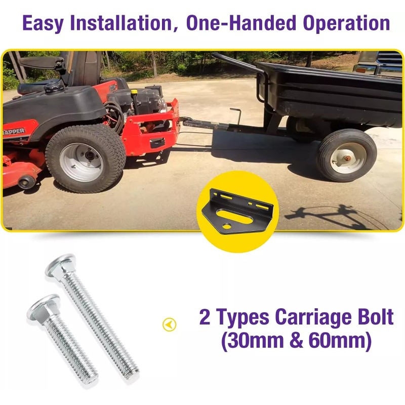 HOWBOW Zero Turn Lawn Mower Trailer Hitch Kit For John