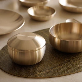 Notdam Bangjja Yugi Yul Ok Tableware for 1 person / 놋담  방짜유기 율 옥식기 1인